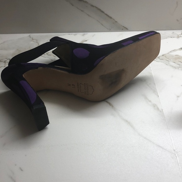 Xavier Roberto Designers Purple & Black Heels  6.5 - Picture 3 of 4